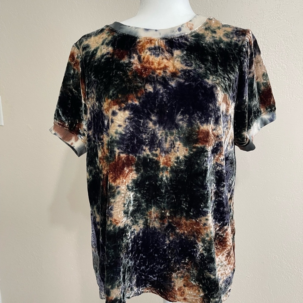 Kyla seo tie dye lovely velvet shirt